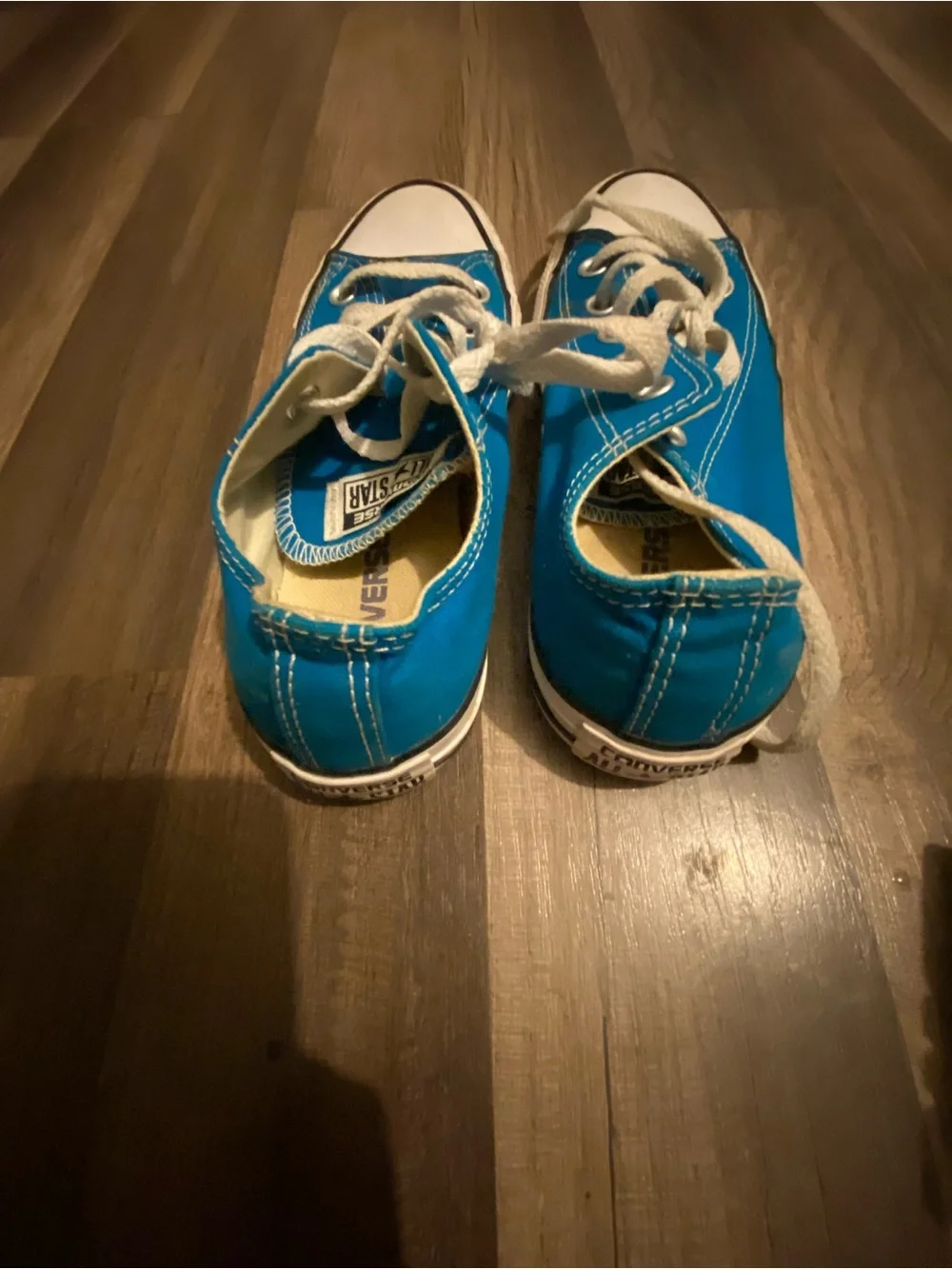 Converse Kids Turquoise Canvas Low-Top Sneakers